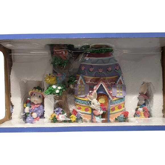 Vintage Easter Jubilee 3 piece Bunny Figurines Set New - Picture 4 of 8
